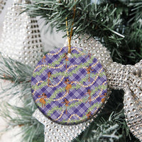 Lavender Palaka Hula Girls Seamless Hawaii Aloha Ceramic Ornament LT7 - Polynesian Pride