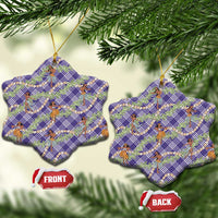 Lavender Palaka Hula Girls Seamless Hawaii Aloha Ceramic Ornament LT7 Snow Flake Lavender - Polynesian Pride