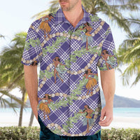 Lavender Palaka Hula Girls Seamless Hawaii Aloha Hawaiian Shirt - Polynesian Pride
