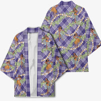 Lavender Palaka Hula Girls Seamless Hawaii Aloha Kimono LT7 - Polynesian Pride