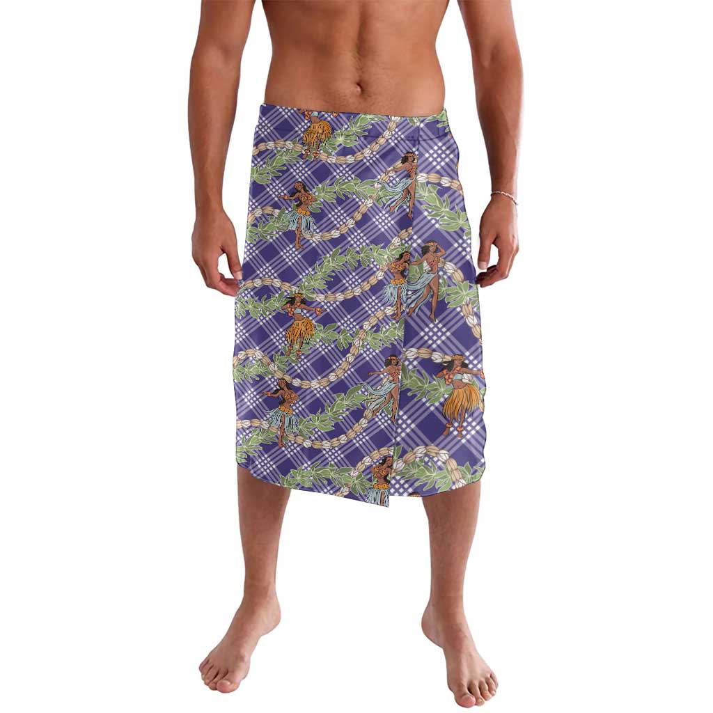 Lavender Palaka Hula Girls Seamless Hawaii Aloha Lavalava - Polynesian Pride