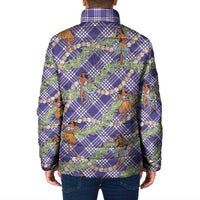 Lavender Palaka Hula Girls Seamless Hawaii Aloha Padded Jacket - Polynesian Pride