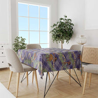 Lavender Palaka Hula Girls Seamless Hawaii Aloha Tablecloth - Polynesian Pride