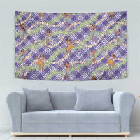 Lavender Palaka Hula Girls Seamless Hawaii Aloha Tapestry LT7 - Polynesian Pride