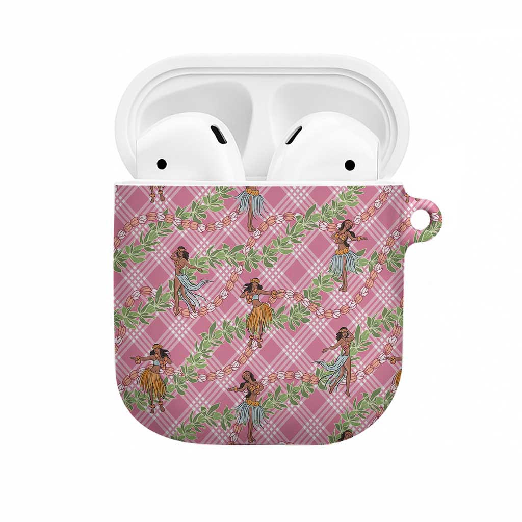 Lokelani Pink Palaka Hula Girls Seamless Hawaii Aloha AirPods Case - Polynesian Pride