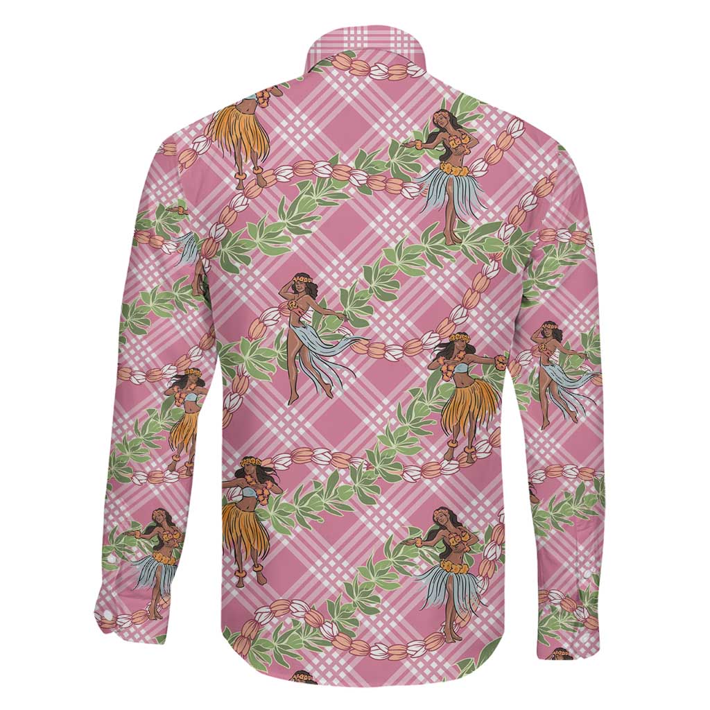 Lokelani Pink Palaka Hula Girls Seamless Hawaii Aloha Family Matching Puletasi and Hawaiian Shirt LT7 - Polynesian Pride