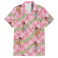 Lokelani Pink Palaka Hula Girls Seamless Hawaii Aloha Hawaiian Shirt - Polynesian Pride