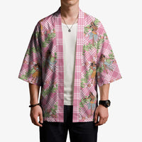 Lokelani Pink Palaka Hula Girls Seamless Hawaii Aloha Kimono - Polynesian Pride