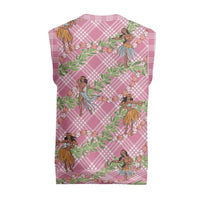 Lokelani Pink Palaka Hula Girls Seamless Hawaii Aloha Christmas Knitted V-Neck Vest LT7 - Polynesian Pride