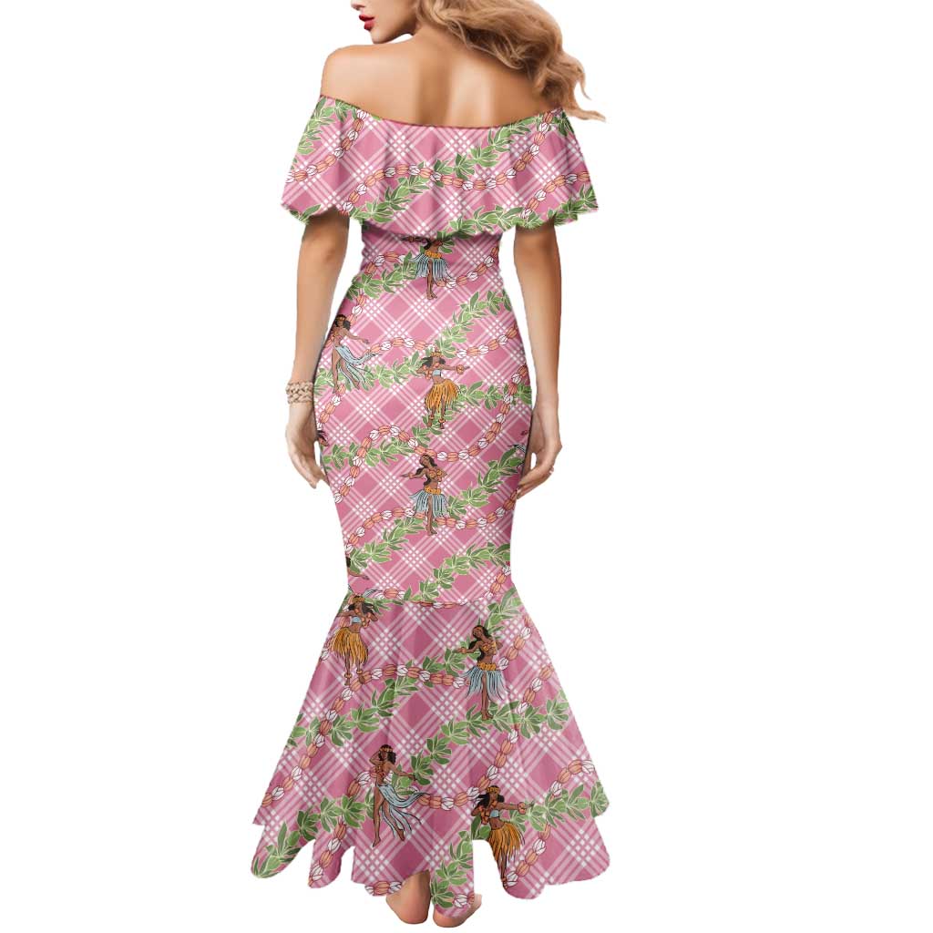 Lokelani Pink Palaka Hula Girls Seamless Hawaii Aloha Mermaid Dress LT7 - Polynesian Pride