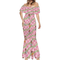 Lokelani Pink Palaka Hula Girls Seamless Hawaii Aloha Mermaid Dress LT7 - Polynesian Pride