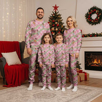 Lokelani Pink Palaka Hula Girls Seamless Hawaii Aloha Christmas Pajama Set - Polynesian Pride