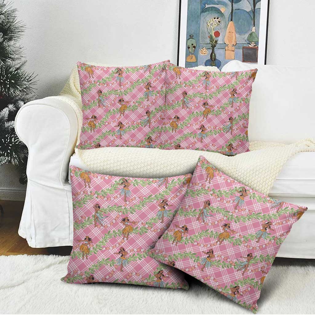 Lokelani Pink Palaka Hula Girls Seamless Hawaii Aloha Pillow Cover - Polynesian Pride