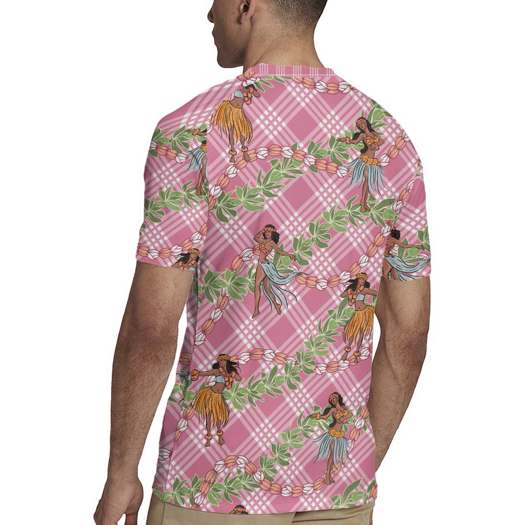 Lokelani Pink Palaka Hula Girls Seamless Hawaii Aloha Rugby Jersey LT7 - Polynesian Pride