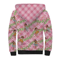 Lokelani Pink Palaka Hula Girls Seamless Hawaii Aloha Sherpa Hoodie LT7 - Polynesian Pride