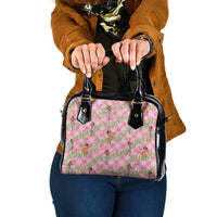 Lokelani Pink Palaka Hula Girls Seamless Hawaii Aloha Shoulder Handbag LT7 One Size Pink - Polynesian Pride