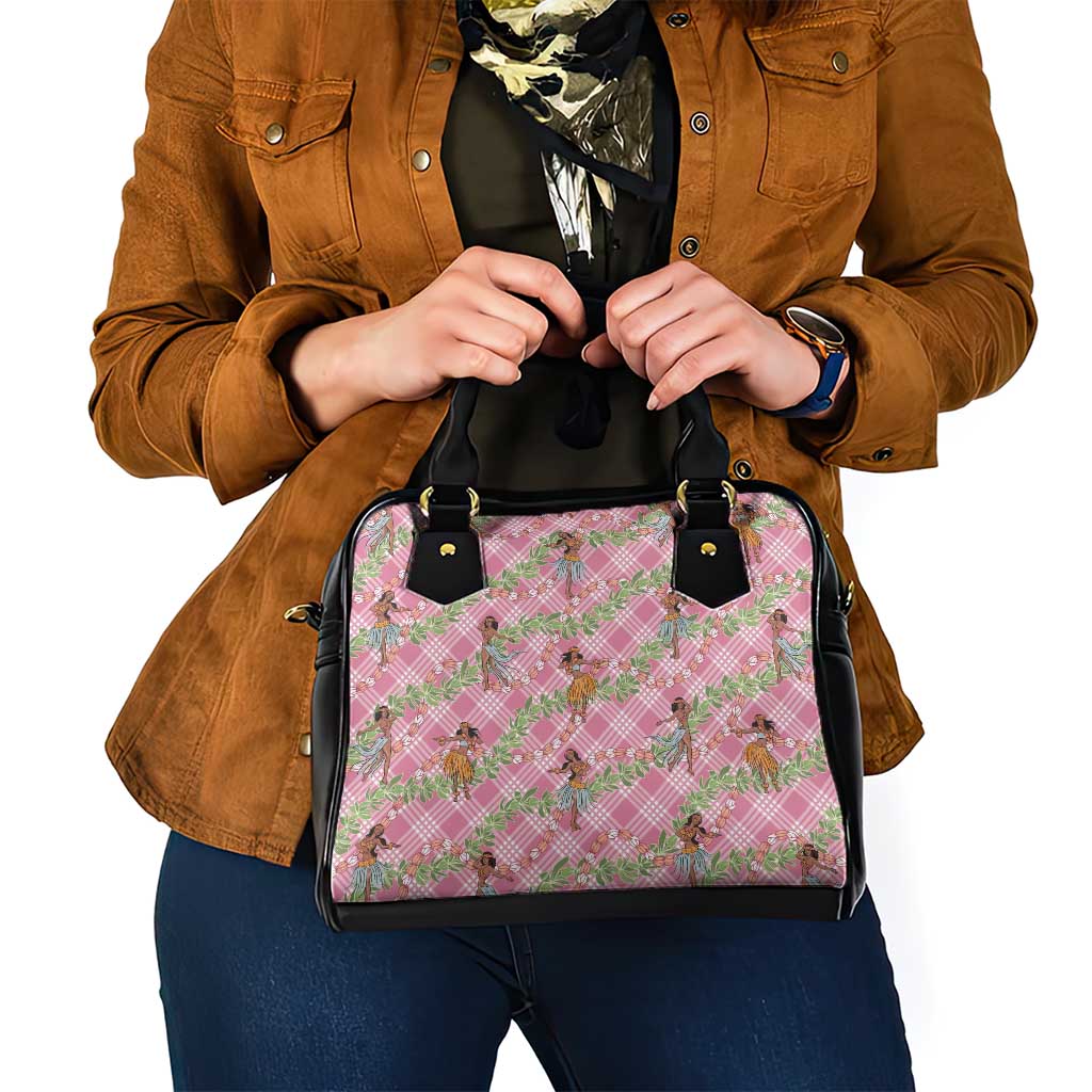 Lokelani Pink Palaka Hula Girls Seamless Hawaii Aloha Shoulder Handbag LT7 - Polynesian Pride