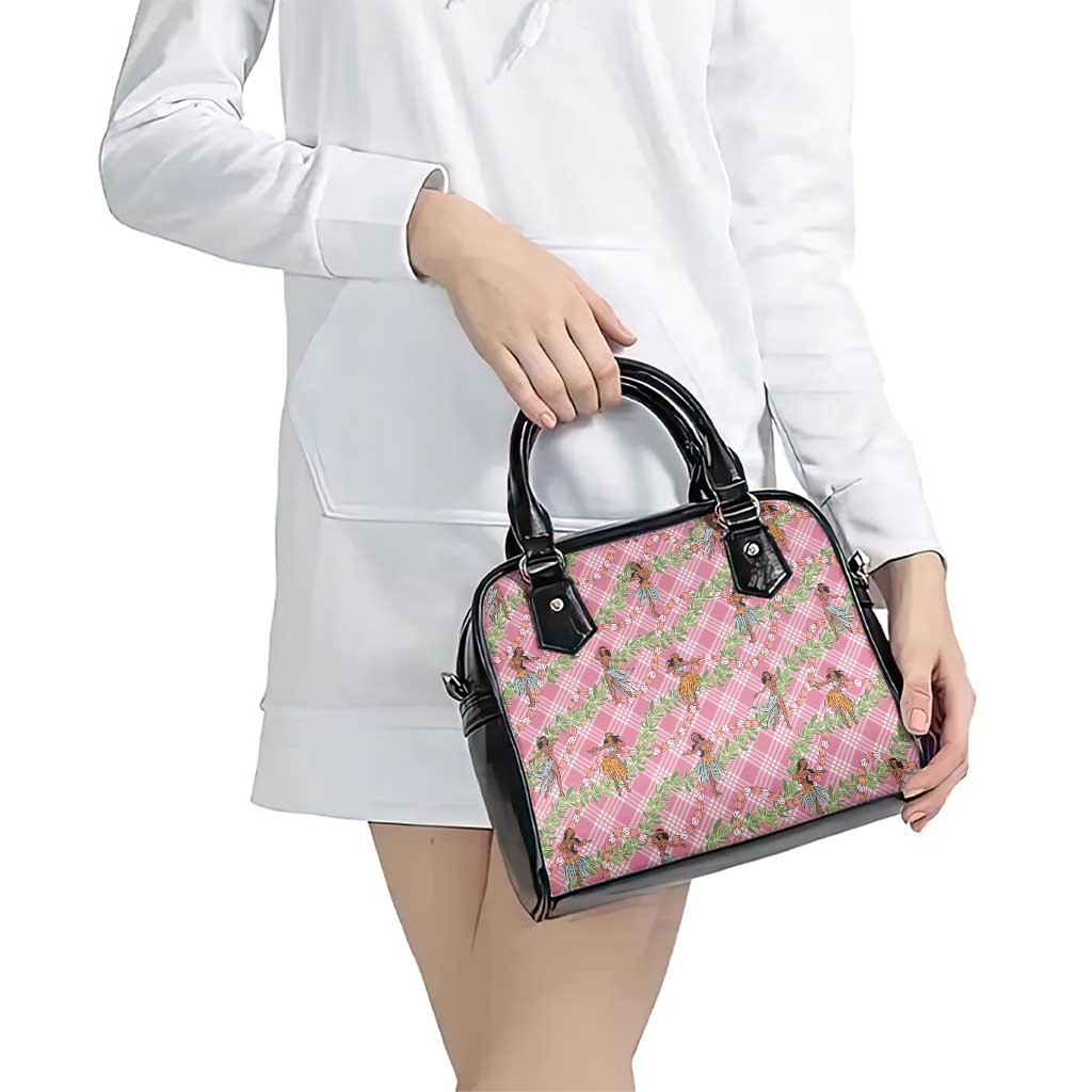 Lokelani Pink Palaka Hula Girls Seamless Hawaii Aloha Shoulder Handbag LT7 - Polynesian Pride