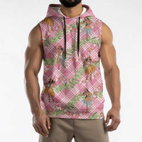 Lokelani Pink Palaka Hula Girls Seamless Hawaii Aloha Sleeveless Hoodie LT7 - Polynesian Pride