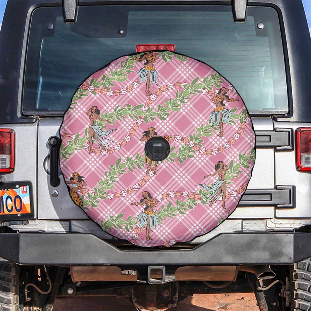 Lokelani Pink Palaka Hula Girls Seamless Hawaii Aloha Spare Tire Cover LT7 Pink - Polynesian Pride