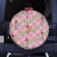 Lokelani Pink Palaka Hula Girls Seamless Hawaii Aloha Spare Tire Cover LT7 No hole Pink - Polynesian Pride