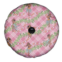 Lokelani Pink Palaka Hula Girls Seamless Hawaii Aloha Spare Tire Cover LT7 - Polynesian Pride