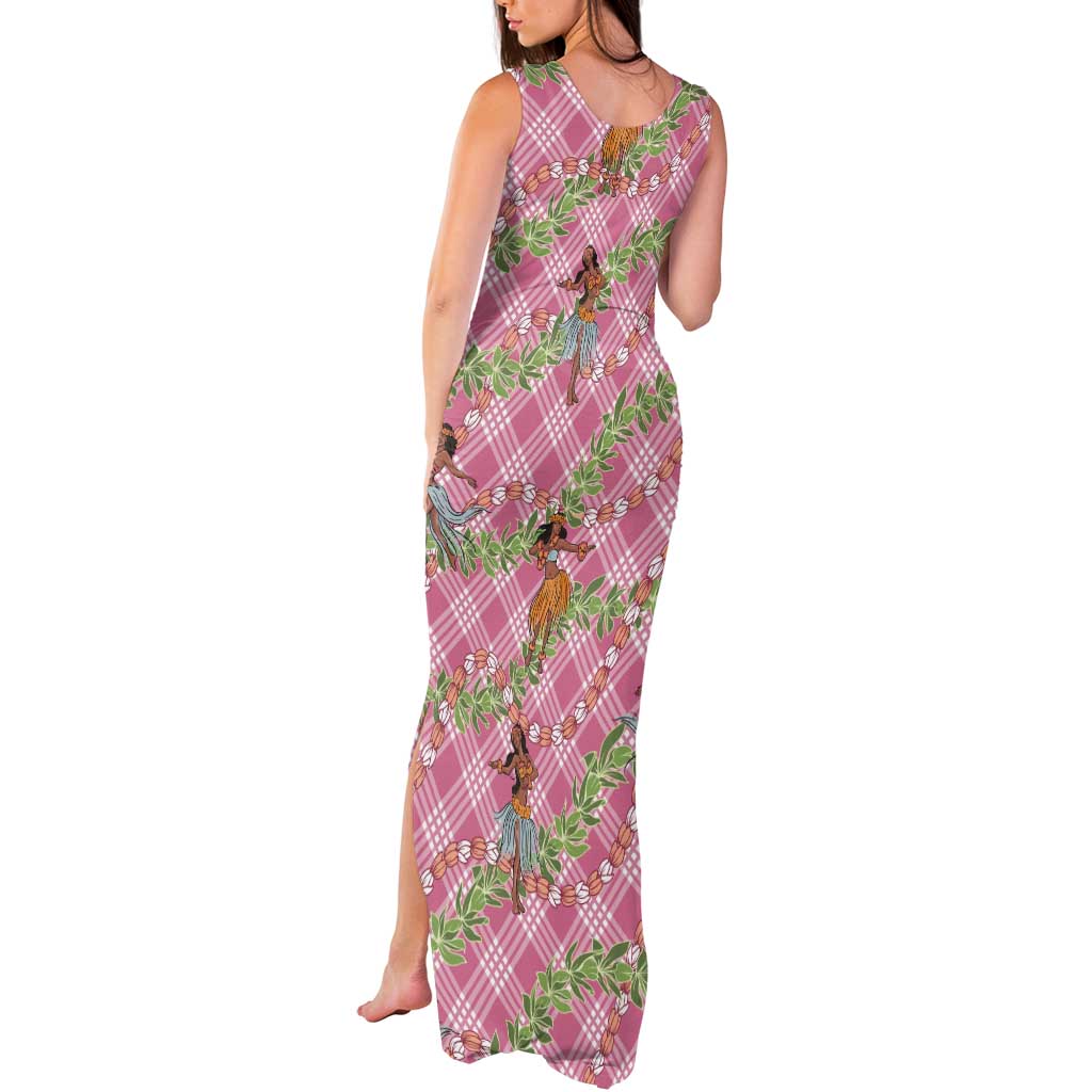 Lokelani Pink Palaka Hula Girls Seamless Hawaii Aloha Tank Maxi Dress LT7 - Polynesian Pride