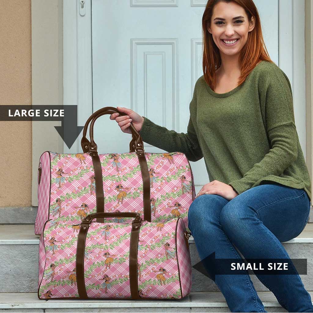 Lokelani Pink Palaka Hula Girls Seamless Hawaii Aloha Travel Bag - Polynesian Pride