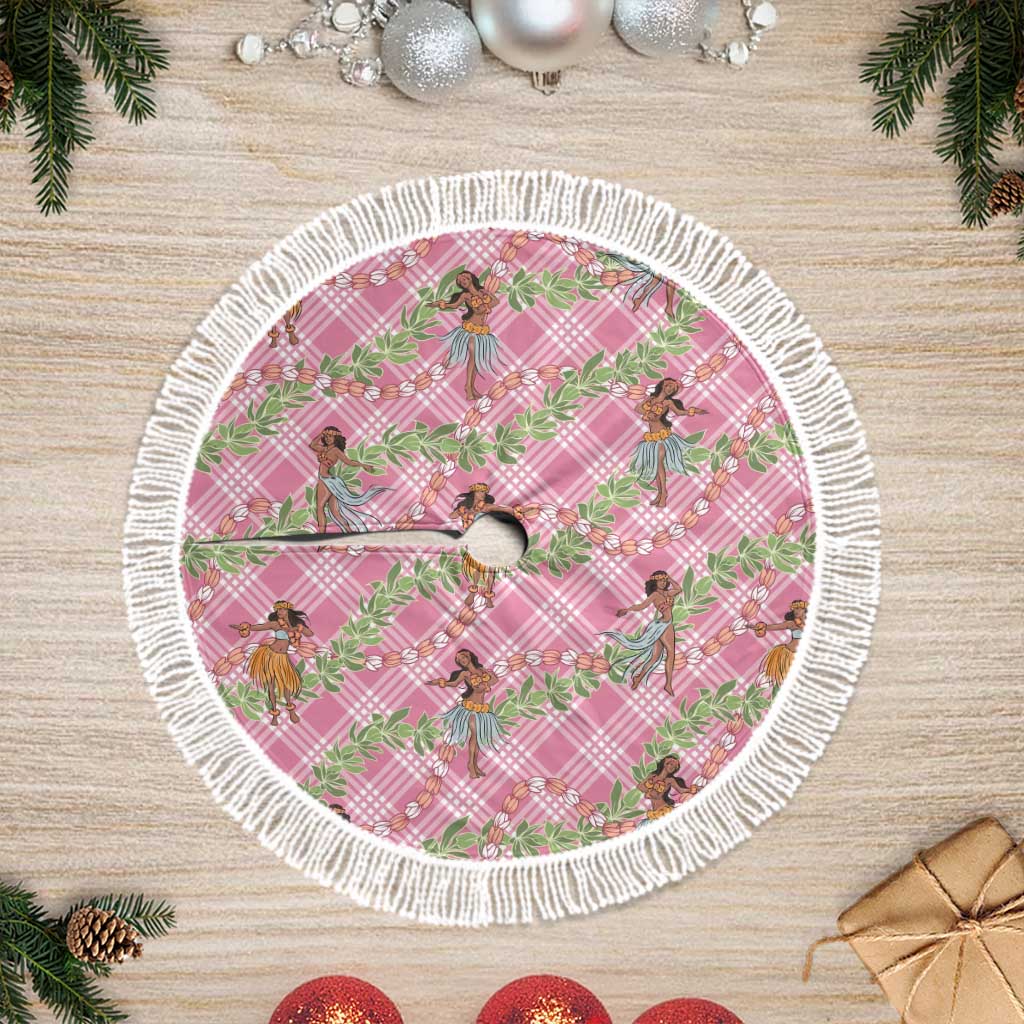Lokelani Pink Palaka Hula Girls Seamless Hawaii Aloha Tree Skirt - Polynesian Pride