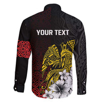 Personalized Papua New Guinea 50th Independence Anniversary Family Matching Long Sleeve Bodycon Dress and Hawaiian Shirt Oro Tapa Mix Plumeria LT7 - Polynesian Pride