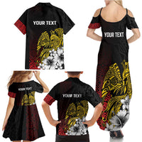 Personalized Papua New Guinea 50th Independence Anniversary Family Matching Summer Maxi Dress and Hawaiian Shirt Oro Tapa Mix Plumeria LT7 - Polynesian Pride