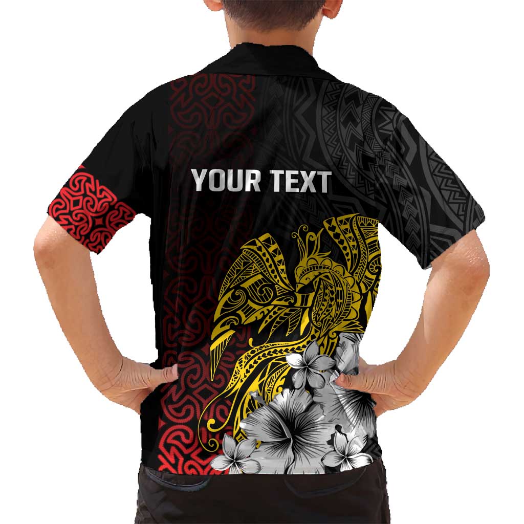 Personalized Papua New Guinea 50th Independence Anniversary Family Matching Tank Maxi Dress and Hawaiian Shirt Oro Tapa Mix Plumeria LT7 - Polynesian Pride