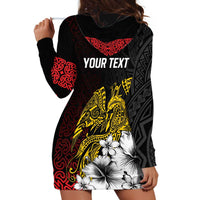 Personalized Papua New Guinea 50th Independence Anniversary Hoodie Dress Oro Tapa Mix Plumeria LT7 - Polynesian Pride