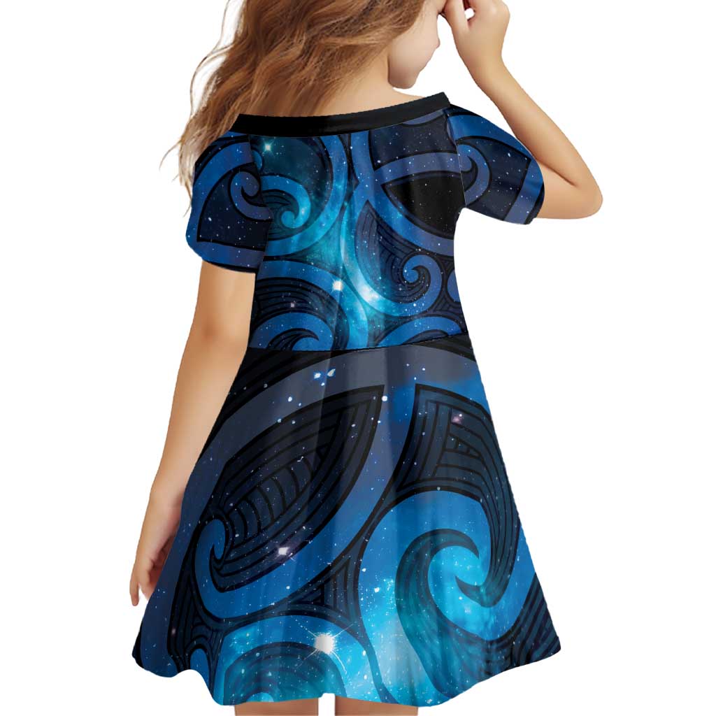 New Zealand Maori Matariki Family Matching Puletasi and Hawaiian Shirt Galaxy Kowhaiwhai LT7 - Polynesian Pride