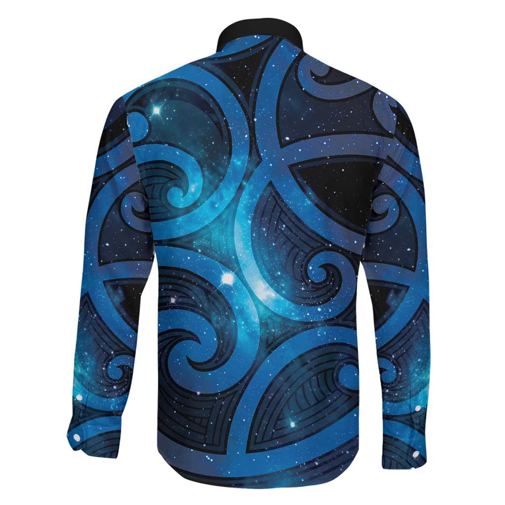 New Zealand Maori Matariki Family Matching Tank Maxi Dress and Hawaiian Shirt Galaxy Kowhaiwhai LT7 - Polynesian Pride