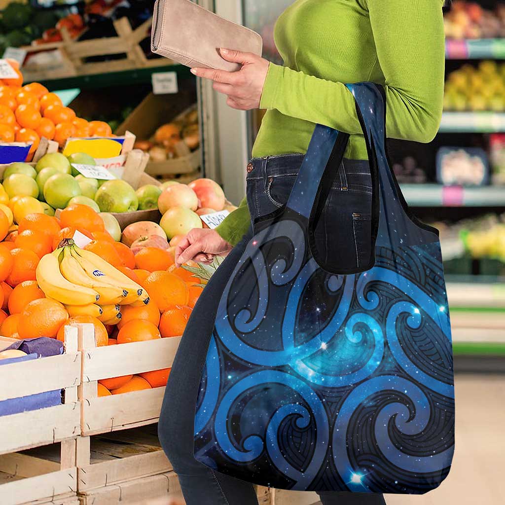New Zealand Maori Matariki Grocery Bag Galaxy Kowhaiwhai