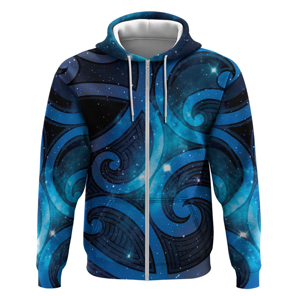 New Zealand Maori Matariki Hoodie Galaxy Kowhaiwhai