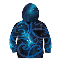 New Zealand Maori Matariki Kid Hoodie Galaxy Kowhaiwhai LT7 - Polynesian Pride