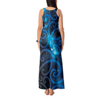 New Zealand Maori Matariki Tank Maxi Dress Galaxy Kowhaiwhai LT7 - Polynesian Pride