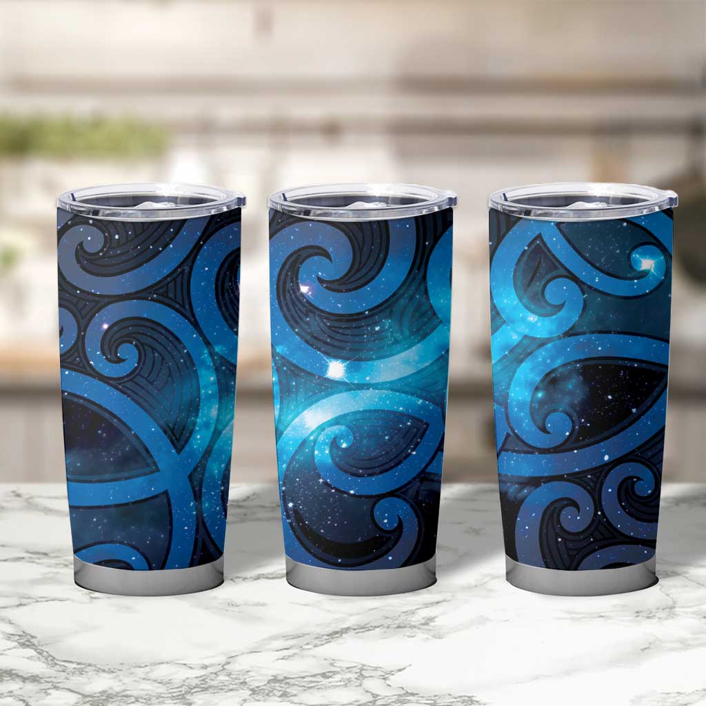 New Zealand Maori Matariki Tumbler Cup Galaxy Kowhaiwhai