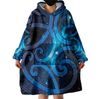 New Zealand Maori Matariki Wearable Blanket Hoodie Galaxy Kowhaiwhai LT7 - Polynesian Pride