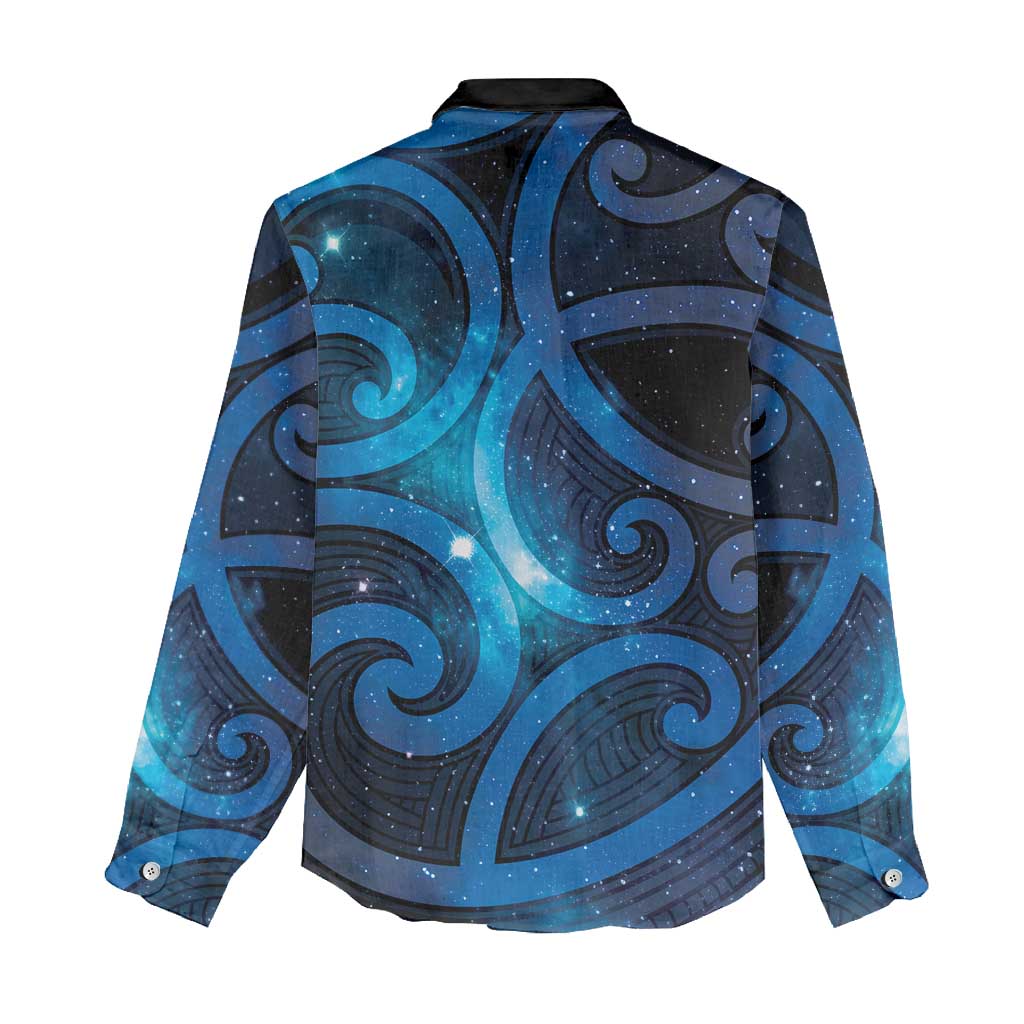 New Zealand Maori Matariki Women Casual Shirt Galaxy Kowhaiwhai LT7 - Polynesian Pride