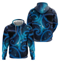 New Zealand Maori Matariki Zip Hoodie Galaxy Kowhaiwhai LT7 - Polynesian Pride