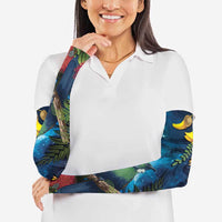 Tui Bird New Zealand Starry Sky Arm Sleeves Maori Koru