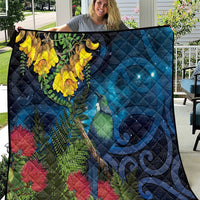 Tui Bird New Zealand Starry Sky Quilt Maori Koru