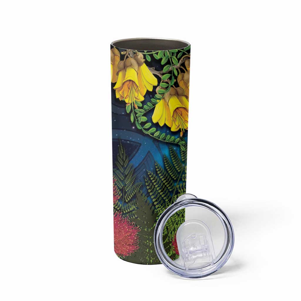 Tui Bird New Zealand Starry Sky Skinny Tumbler Maori Koru LT7 - Polynesian Pride
