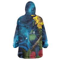 Tui Bird New Zealand Starry Sky Wearable Blanket Hoodie Maori Koru LT7 - Polynesian Pride