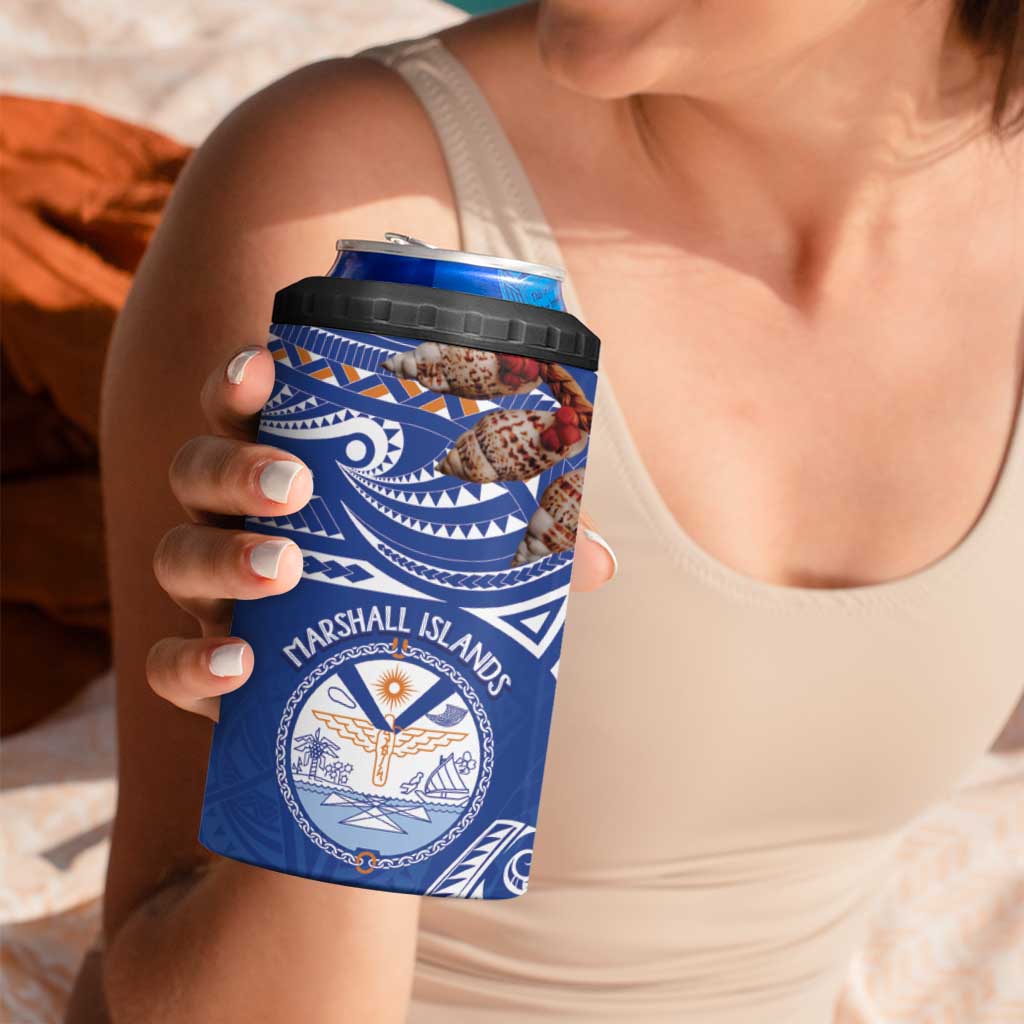 Yokwe Marshall Islands Personalized 4 in 1 Can Cooler Tumbler Jemenei Day - Seashell Necklace