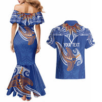 Yokwe Marshall Islands Personalized Couples Matching Mermaid Dress and Hawaiian Shirt Jemenei Day - Seashell Necklace LT7 - Polynesian Pride