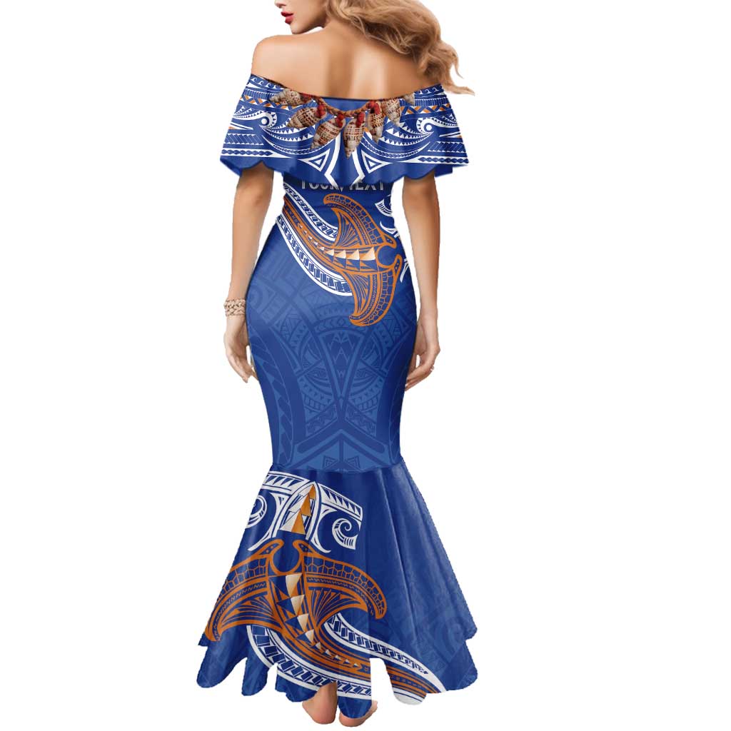 Yokwe Marshall Islands Personalized Family Matching Mermaid Dress and Hawaiian Shirt Jemenei Day - Seashell Necklace LT7 - Polynesian Pride